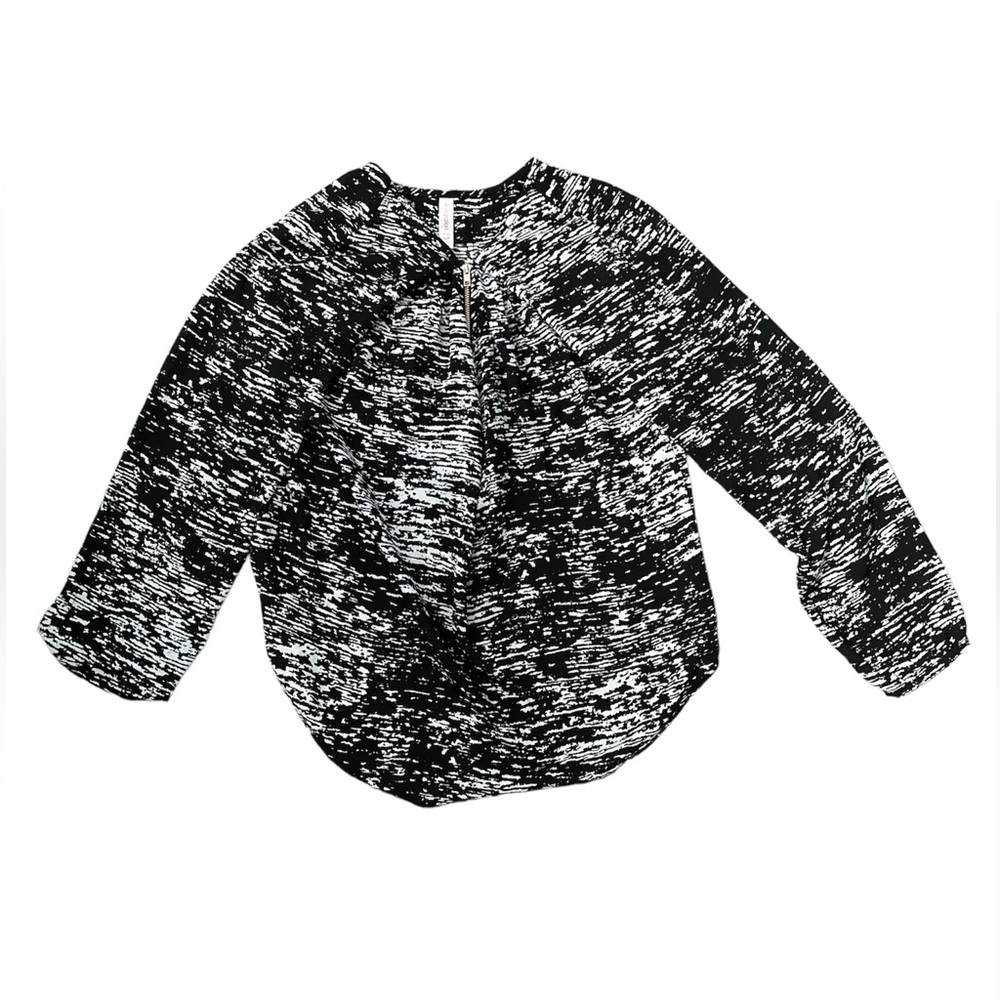 Black and White Blouse